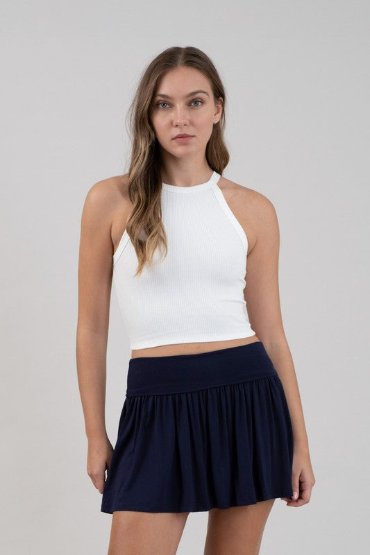 Mauve Knit Crop Tank