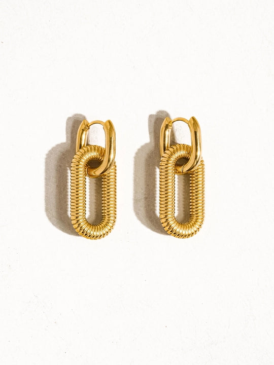 CHAIN HOOP EARRING