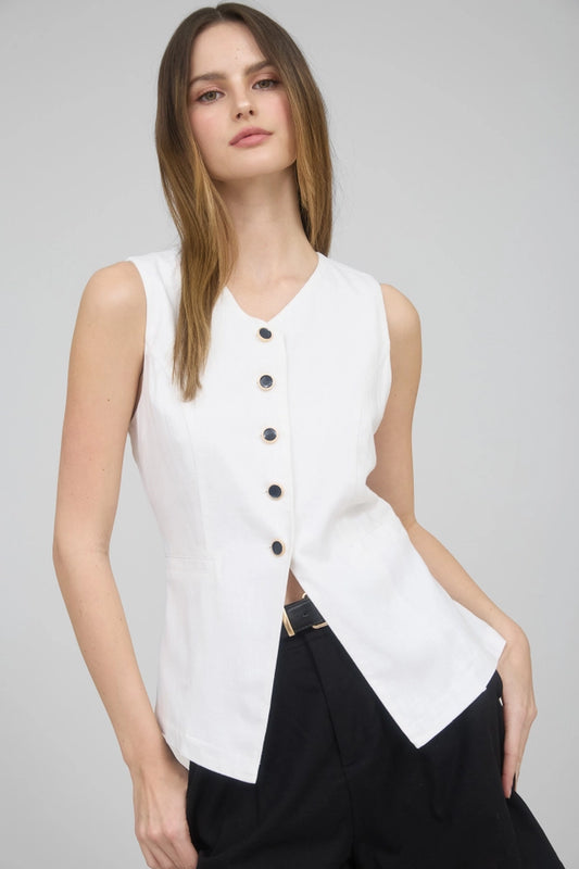 LINEN VEST