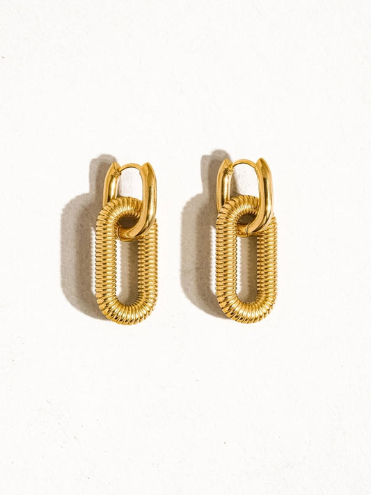 CHAIN HOOP EARRING